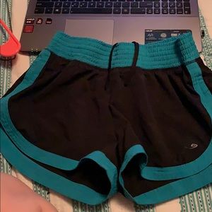 Black shorts with blue accent